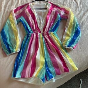 Brand new never worn sequin short romper